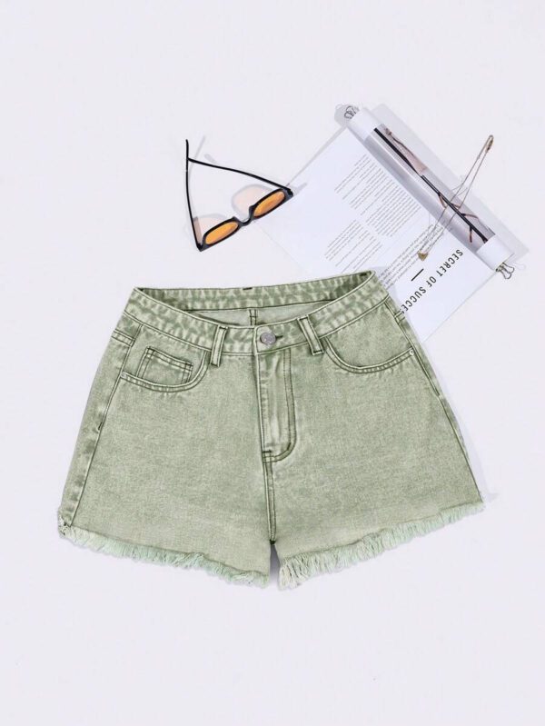 SHEIN EZwear Short en jean effiloché pour femme, pour l'été – Image 44