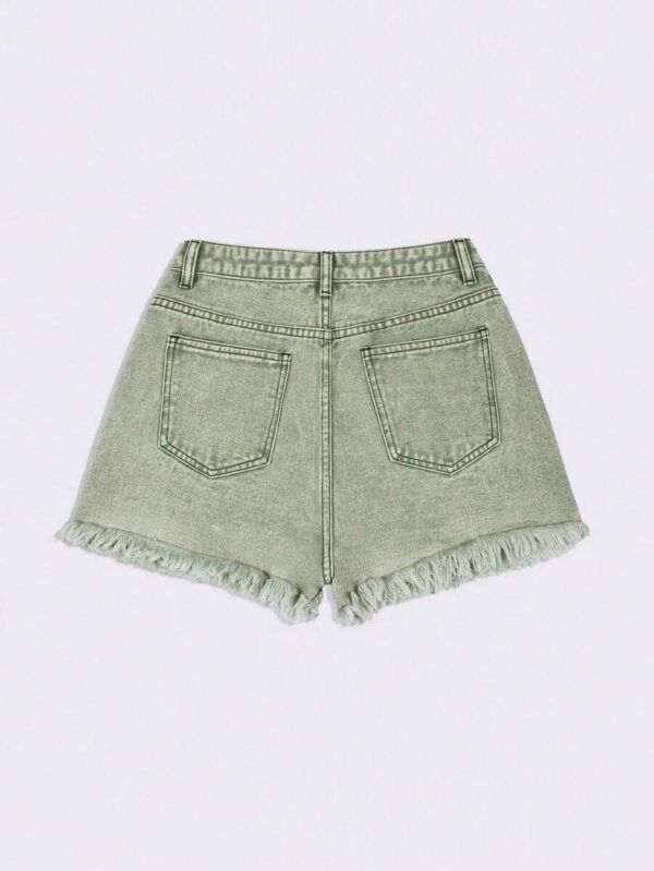 SHEIN EZwear Short en jean effiloché pour femme, pour l'été – Image 45
