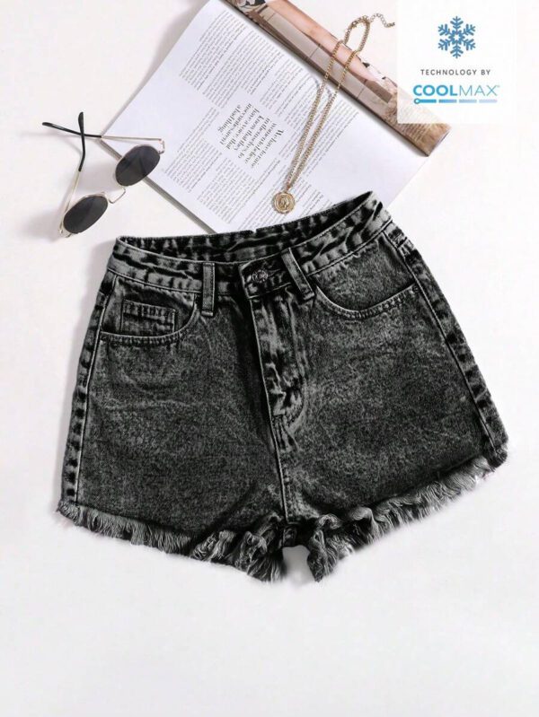 SHEIN EZwear Short en jean effiloché pour femme, pour l'été – Image 49