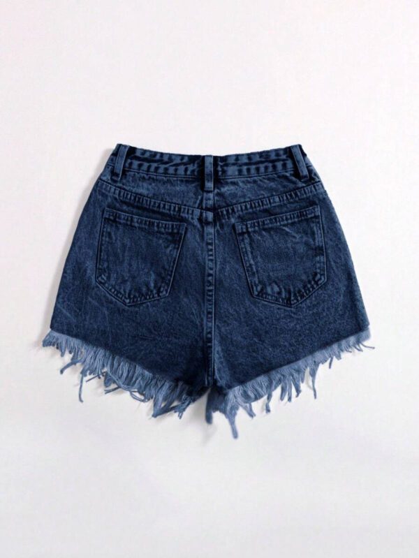 SHEIN EZwear Short en jean effiloché pour femme, pour l'été – Image 61
