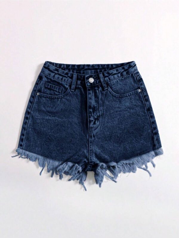 SHEIN EZwear Short en jean effiloché pour femme, pour l'été – Image 62
