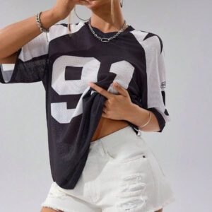 SHEIN PETITE Short en jean déchiré décontracté à bord effiloché et de couleur unie