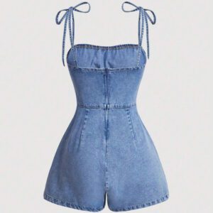 SHEIN MOD Combinaison en jean décontractée pour femme, été
