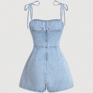 SHEIN MOD Combinaison en jean décontractée pour femme, été
