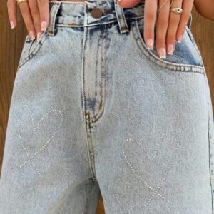 RueChic Jeans décontractés polyvalents, taille basse, avec poches, jambes larges et coupe ample pour femmes