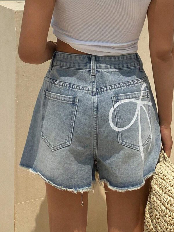Livesso Short en jean décontracté et ample à taille haute pour femmes – Image 6