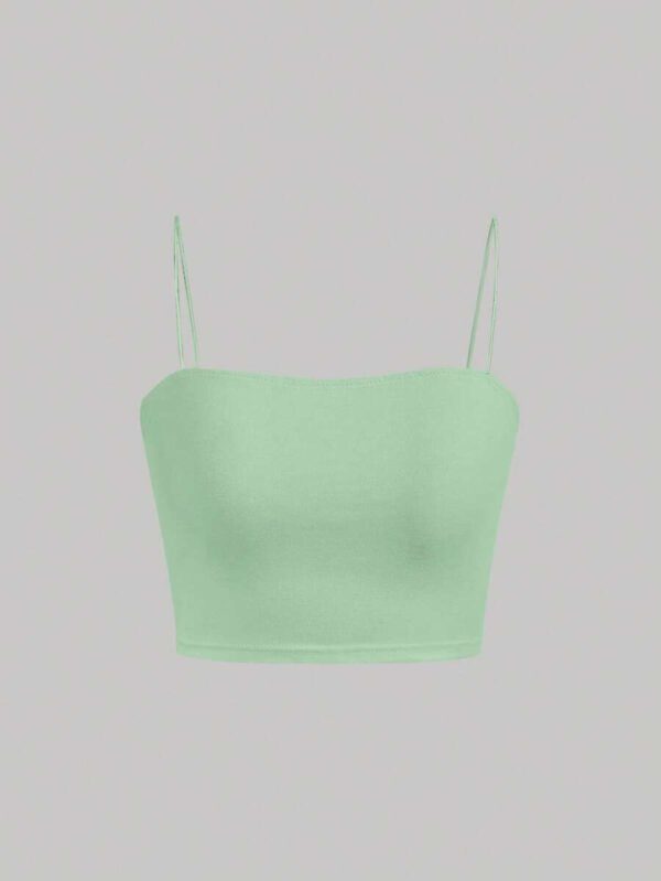SHEIN MOD Débardeur court ajusté de couleur unie pour femme – Image 46