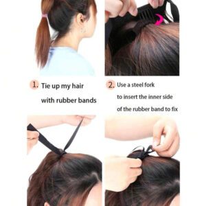 Extension de queue de cheval synthétique droite brun foncé de 18 à 34 pouces de longueur supplémentaire pour femmes. Idéal pour le Nouvel An chinois, les festivals de musique, les fêtes, le cosplay, les vacances et l'utilisation quotidienne