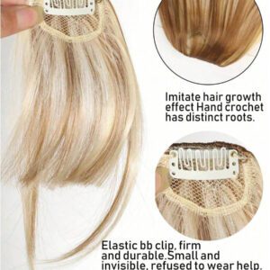 Extensions de cheveux synthétiques avec frange à clipser. Frange fausse pièce de rechange pour les femmes. Frange à clipser pour les cheveux de devant
