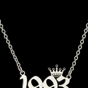 Collier pendentif personnalisé pour année de naissance des femmes, 1 pièce, adapté à la commémoration