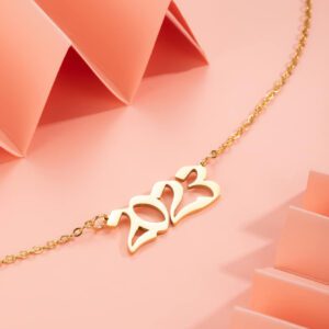 Collier pendentif personnalisé pour année de naissance des femmes, 1 pièce, adapté à la commémoration