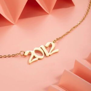 Collier pendentif personnalisé pour année de naissance des femmes, 1 pièce, adapté à la commémoration