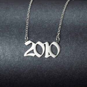 Collier pendentif personnalisé pour année de naissance des femmes, 1 pièce, adapté à la commémoration