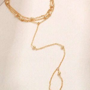 1 pièce Bracelet chaîne de doigt mode minimaliste, convient pour le port quotidien et les fêtes, excellent cadeau pour l'amoureux ou la mère (la quantité de chaîne cylindrique et rectangulaire varie selon la longueur)