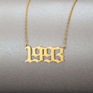 Collier pendentif personnalisé pour année de naissance des femmes, 1 pièce, adapté à la commémoration