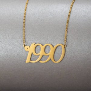 Collier pendentif personnalisé pour année de naissance des femmes, 1 pièce, adapté à la commémoration