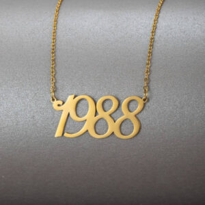 Collier pendentif personnalisé pour année de naissance des femmes, 1 pièce, adapté à la commémoration