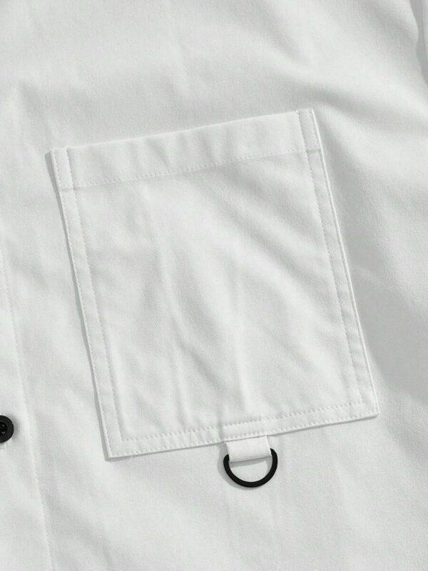 SWAVVY Chemise noire ample et décontractée à manches courtes pour hommes, chemise urbaine et sobre, pour les amis – Image 11