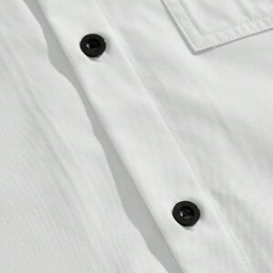 SWAVVY Chemise noire ample et décontractée à manches courtes pour hommes, chemise urbaine et sobre, pour les amis