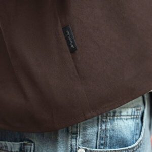 SWAVVY Chemise noire ample et décontractée à manches courtes pour hommes, chemise urbaine et sobre, pour les amis