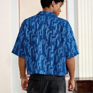 SWAVVY Chemise noire ample et décontractée à manches courtes pour hommes, chemise urbaine et sobre, pour les amis