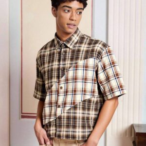 SWAVVY Chemise noire ample et décontractée à manches courtes pour hommes, chemise urbaine et sobre, pour les amis