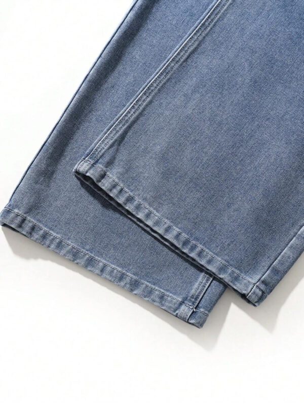 Jean ample vintage de style Y2K pour hommes, en noir avec un lavage rétro. Jambe large et droite, ample. Cadeau parfait pour le mari ou le petit ami – Image 28