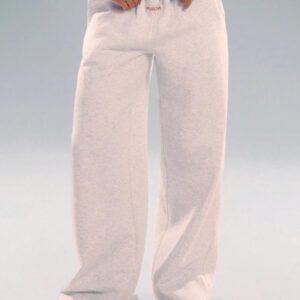 MUSERA Pantalon de survêtement à jambes larges avec cordon de serrage, vacances de printemps, décontracté pour l'aéroport, été années 90, mignon style Y2K, aéroport, remise des diplômes, rentrée scolaire, pour les enseignantes, rentrée scolaire, automne, hiver, Noël