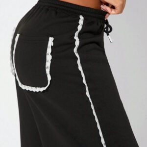SHEIN SXY Pantalon de détente confortable pour femme, minimaliste et pour le port quotidien, bas femme, pantalons