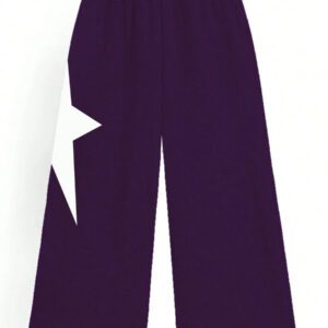 INAWLY Pantalon de jogging ample avec poches et imprimé pentagramme pour femmes