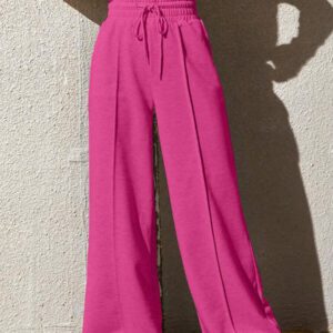 SHEIN EZwear Pantalon de survêtement décontracté ample avec cordon de serrage à la taille, coupe large pour femmes