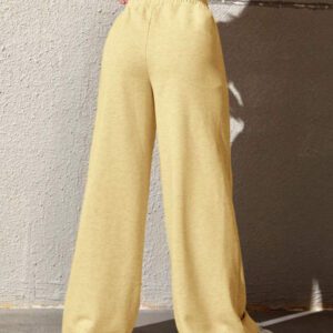 SHEIN EZwear Pantalon de survêtement décontracté ample avec cordon de serrage à la taille, coupe large pour femmes