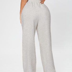 SHEIN PETITE Pantalon De Survêtement De Printemps À Poches Inclinées Et Taille À Cordon De Serrage