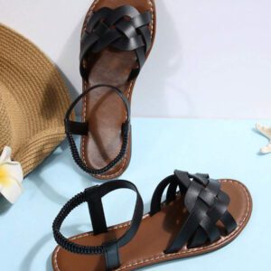Sandales Plates Nouveau Style Femme Avec Bretelles