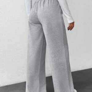 Pantalon de jogging ample à garniture de dentelle, polyvalent