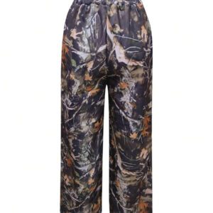 INAWLY Pantalon de survêtement simple à poche avec imprimé de lettre de unicolore pour femmes, loisirs quotidiens