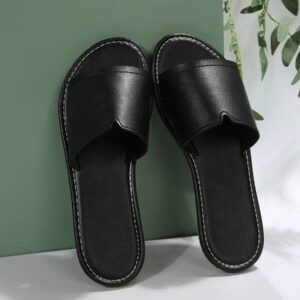 Chaussons Plats Décontractés Pour Femmes, Chaussons Antidérapants À Bout Rond Ouvert À L'arrière, Sandales D'intérieur / Extérieur / Plage