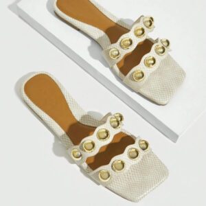 Styleloop Sandales plates pour femmes, minimalistes et pratiques, style mule polyvalent pour les tenues de vacances