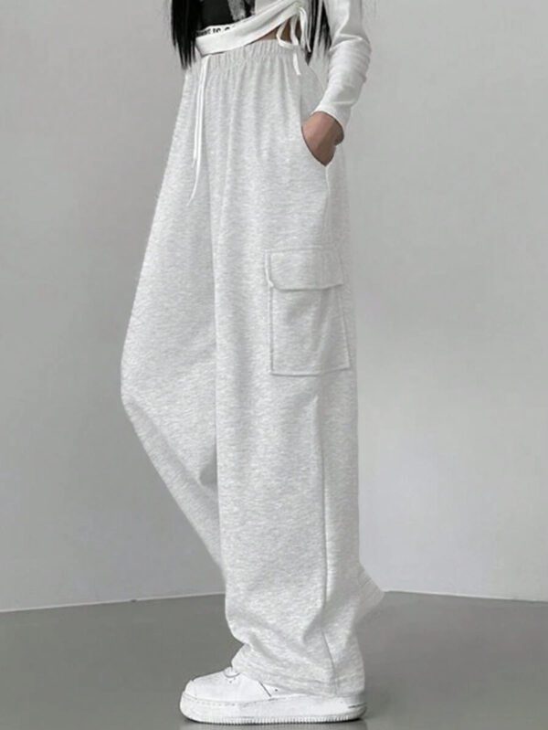 DAZY Pantalon de survêtement ample à taille coulissante et jambes larges pour femmes – Image 15