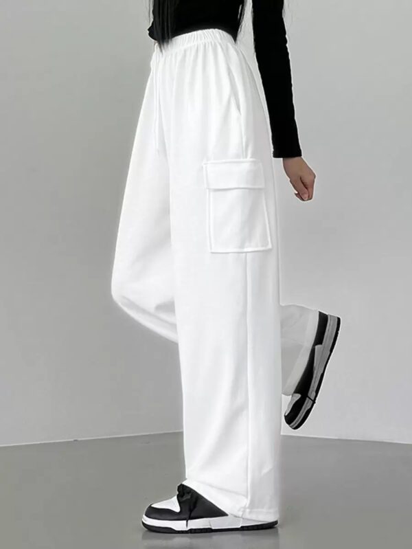 DAZY Pantalon de survêtement ample à taille coulissante et jambes larges pour femmes – Image 22