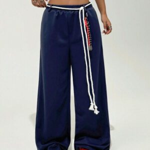 StreetHx Pantalon de survêtement casual large taille haute hip-hop sport pour femmes