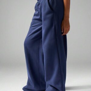 MISSGUIDED Pantalon de survêtement à jambes larges style universitaire, numéro collégial, taille élastique, confortable, décontracté, streetwear, athleisure, pantalon de détente pour l'automne et l'hiver