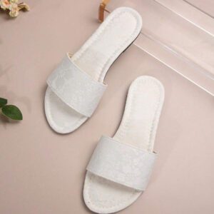 Chaussons style français pour femmes, sandales plates style robe de fée française à porter en extérieur l'été. Convient pour le trajet, les rendez-vous, les fêtes, les vacances, la maison et les loisirs.