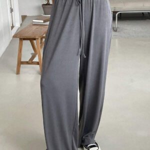 DAZY Pantalon De Jogging À Taille À Cordon De Serrage En Vrac De Couleur Unie