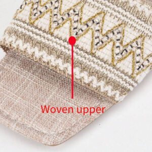 WRCVS Sandales plates pour femmes brodées avec perle creuse, motif floral aléatoire, sandales bohèmes pour les fêtes et les vacances en extérieur