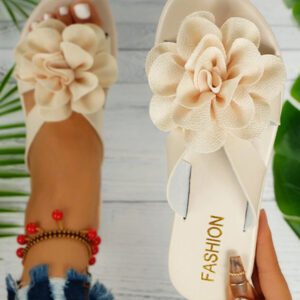 Sandales à enfiler élégantes à fleurs pour femmes, mules d'été confortables et décontractées, mode pour le port quotidien