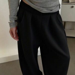 SHEIN Pantalon de jogging décontracté à taille élastique avec poches, imprimé floral pour femmes