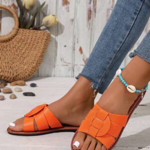 Nouvelles sandales femme de marque pour le printemps/été, style romain casual avec enfiler, pantoufles plates confortables en noir, beige, marron, gaufré, désert clé, strass, plateforme, sandales, port minimaliste intérieur/extérieur