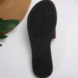 Chaussons plats décontractés pour femmes, sandales de plage pour l