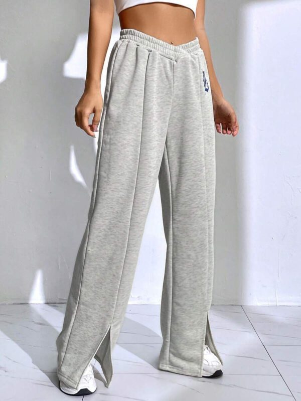 SHEIN EZwear Pantalon Ample Imprimé Graphique Fendu – Image 6
